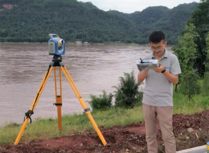 SX10三维扫描仪在长江岸堤地形测量