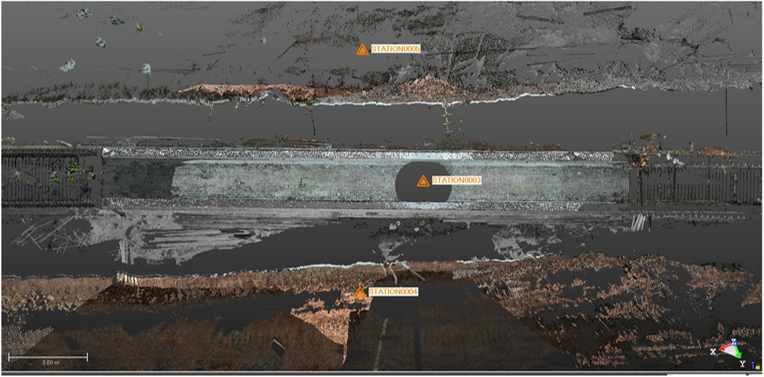 Trimble、天宝耐特、天宝一级代理商、Trimble SX10三维激光扫描仪、鄂州民用机场、天宝SX10三维扫描仪、BIM应用、智能施工、钢筋混凝土盖板暗沟扫描、天宝TBC点云数据处理软件、天宝 TRW高级建模软件、项目施工