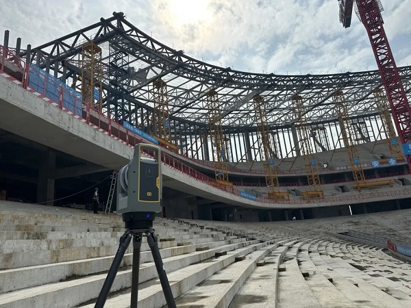 钢结构检测，大型体育馆三维扫描，三维激光扫描，天宝X9扫描仪，天宝耐特，建造施工，数字化施工管控，天宝耐特，测绘地理信息服务供应商，027-59880803
