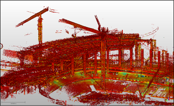 钢结构检测，大型体育馆三维扫描，三维激光扫描，天宝X9扫描仪，天宝耐特，建造施工，数字化施工管控，天宝耐特，测绘地理信息服务供应商，027-59880803